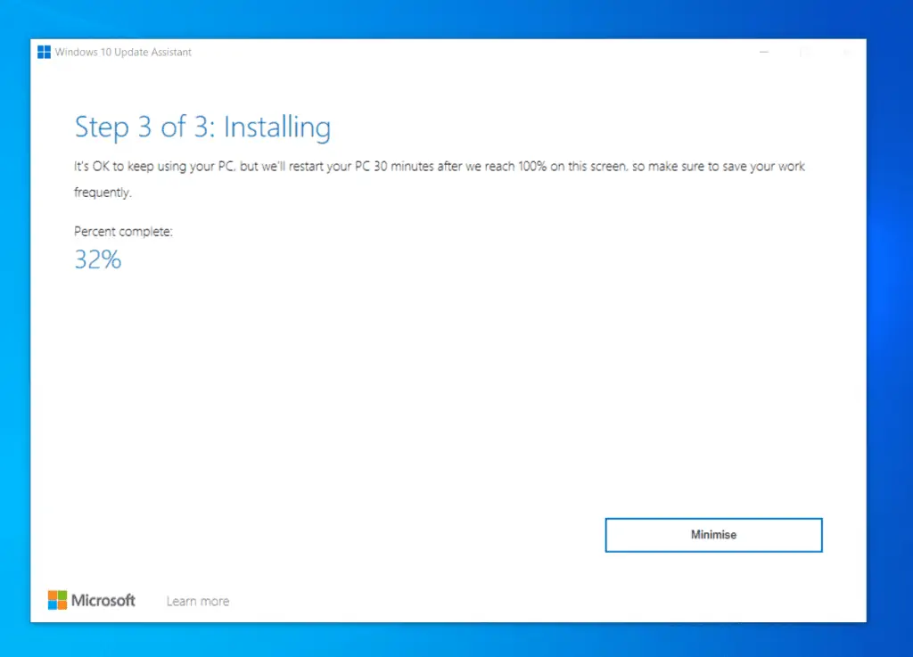 instalar manualmente la actualización 21H2 de Windows 10